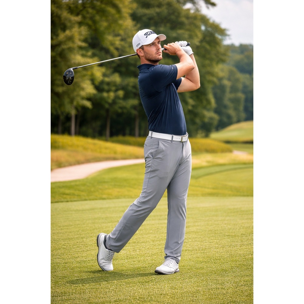 Walter Hagen 11 Mens Golf Pants Grey 5-Pocket Performance Trousers 40x30
